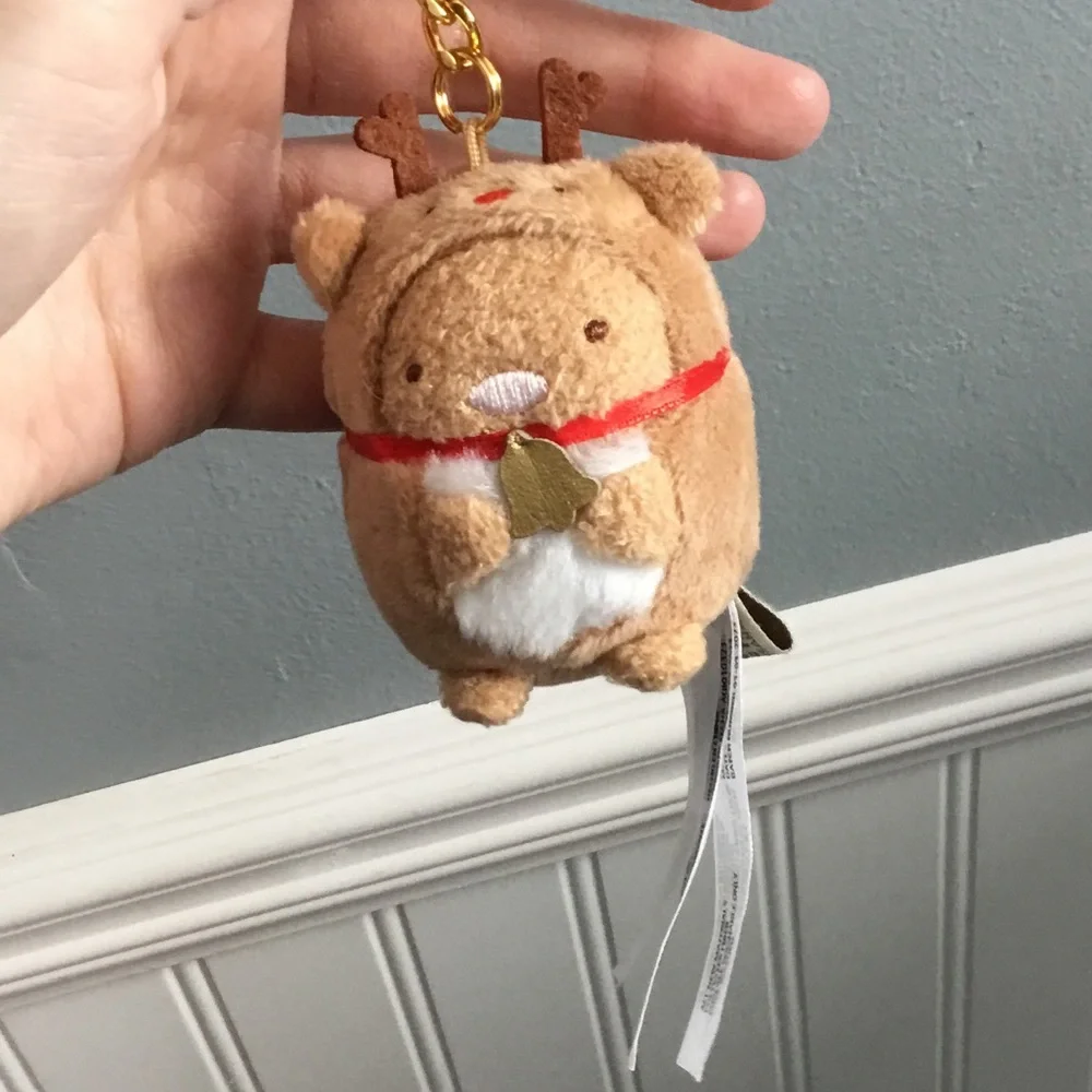 Sumikko Gurashi Tonkatsu reindeer plush keychain - Picture 1 of 2